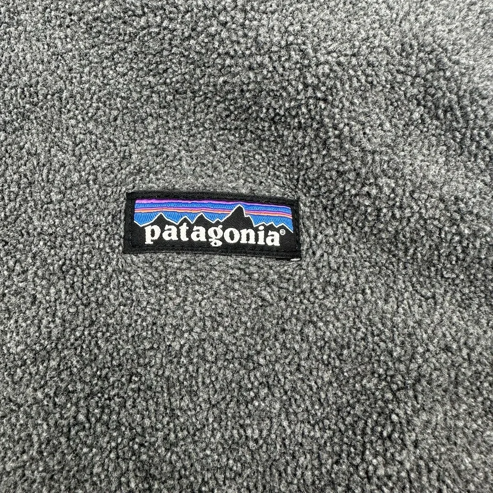 Patagonia Synchilla Full Zip Vest Womens Medium M Gray Singlewire Embroidered‎